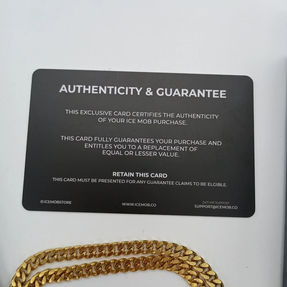 Ice‎ Mob Gold-Tone Cuban Link Chain 20 Inch Iced Out Ankh Cross Pendant Necklace